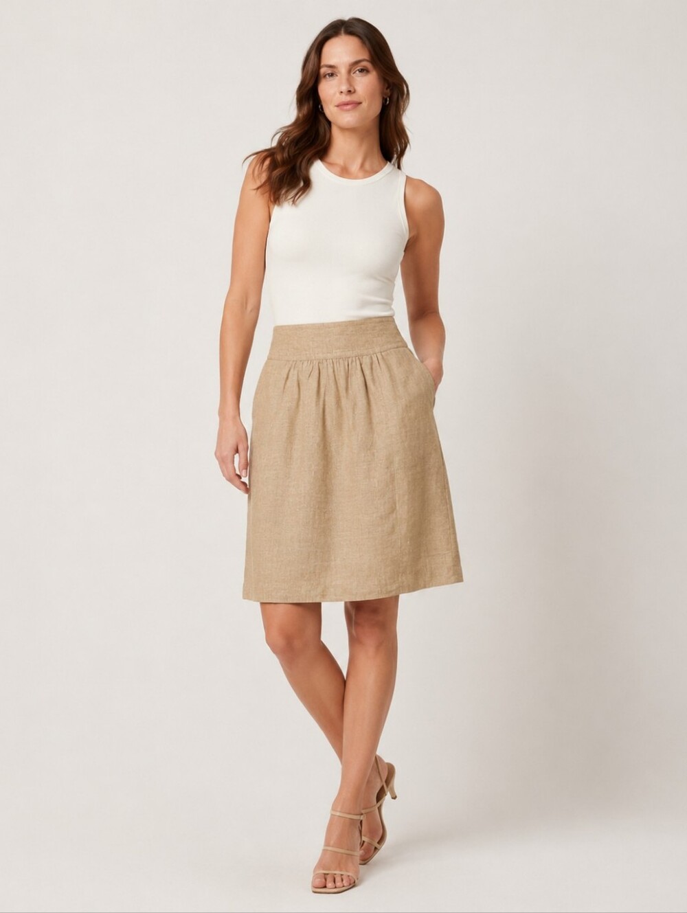 Banana Republic Factory New Women's 100% Linen Minimalist Short Skirt
